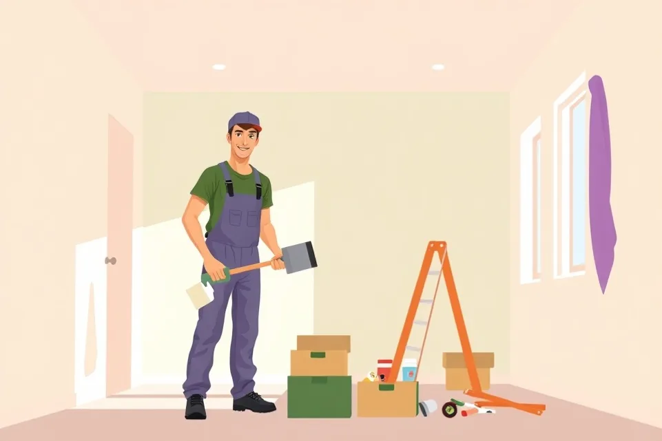 Intérieur rénové après travaux de peinture à Saint-Saulve